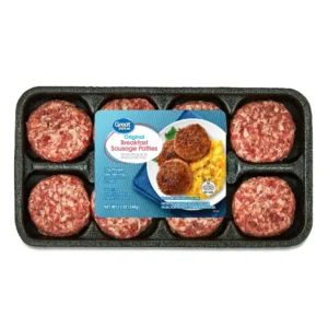 Great Value Uncooked Original Breakfast Pork Sausage Patties 12 oz Package