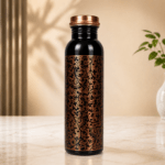 Zapsil Premium Black Engraved Copper Water Bottle