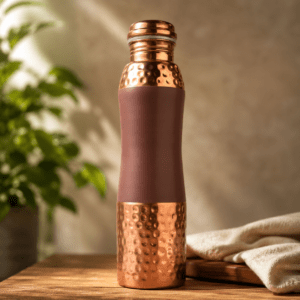 Pure Copper Hammered Water Bottle